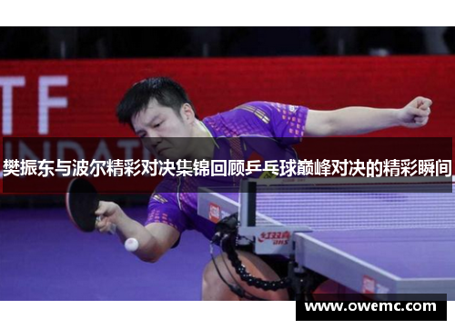 樊振东与波尔精彩对决集锦回顾乒乓球巅峰对决的精彩瞬间